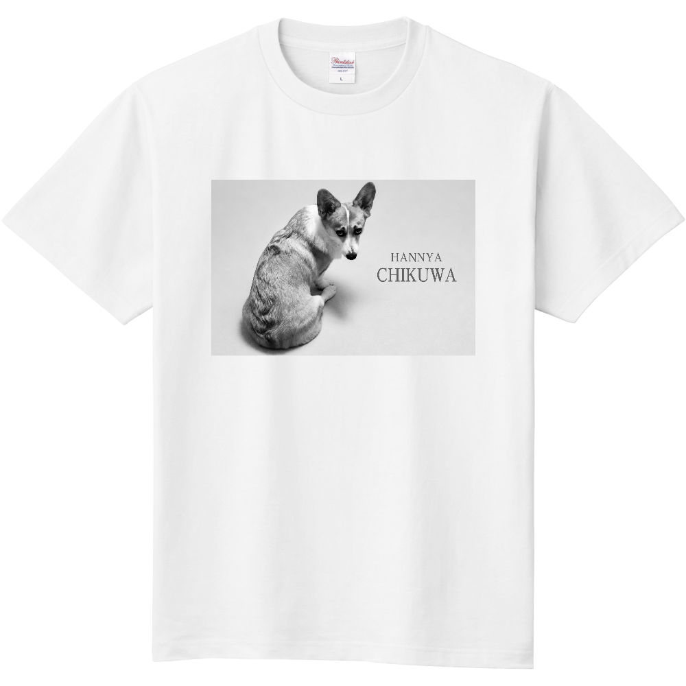 モノクロ般若ちくわTシャツ