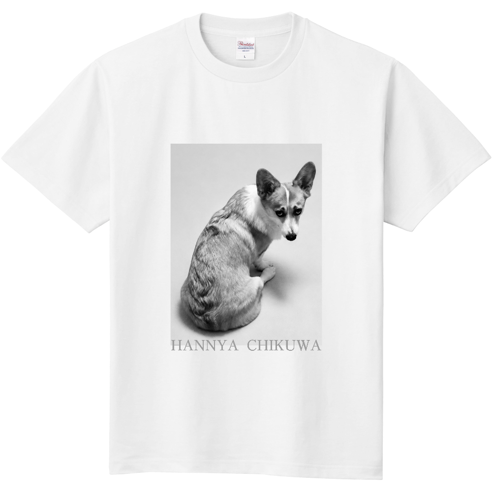 モノクロ般若ちくわTシャツ