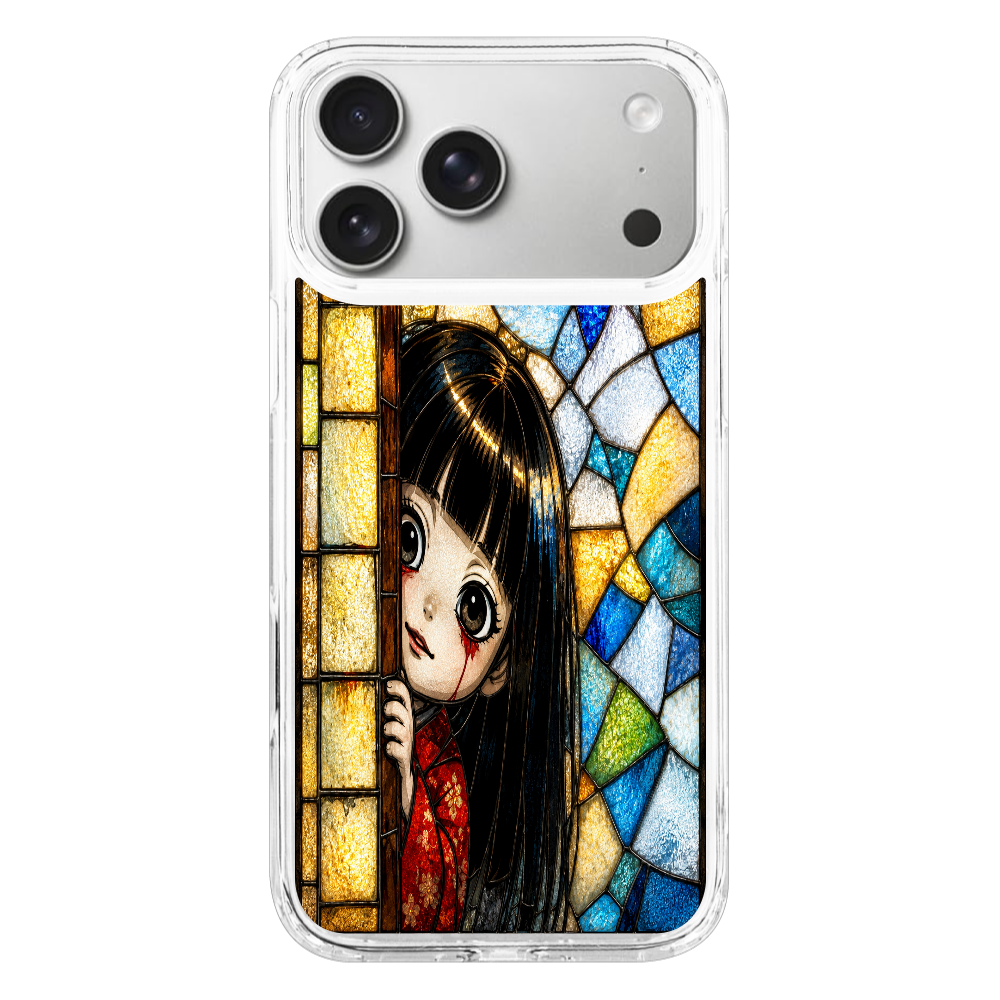 ステンドグラス風おきくどぉる iPhoneケース