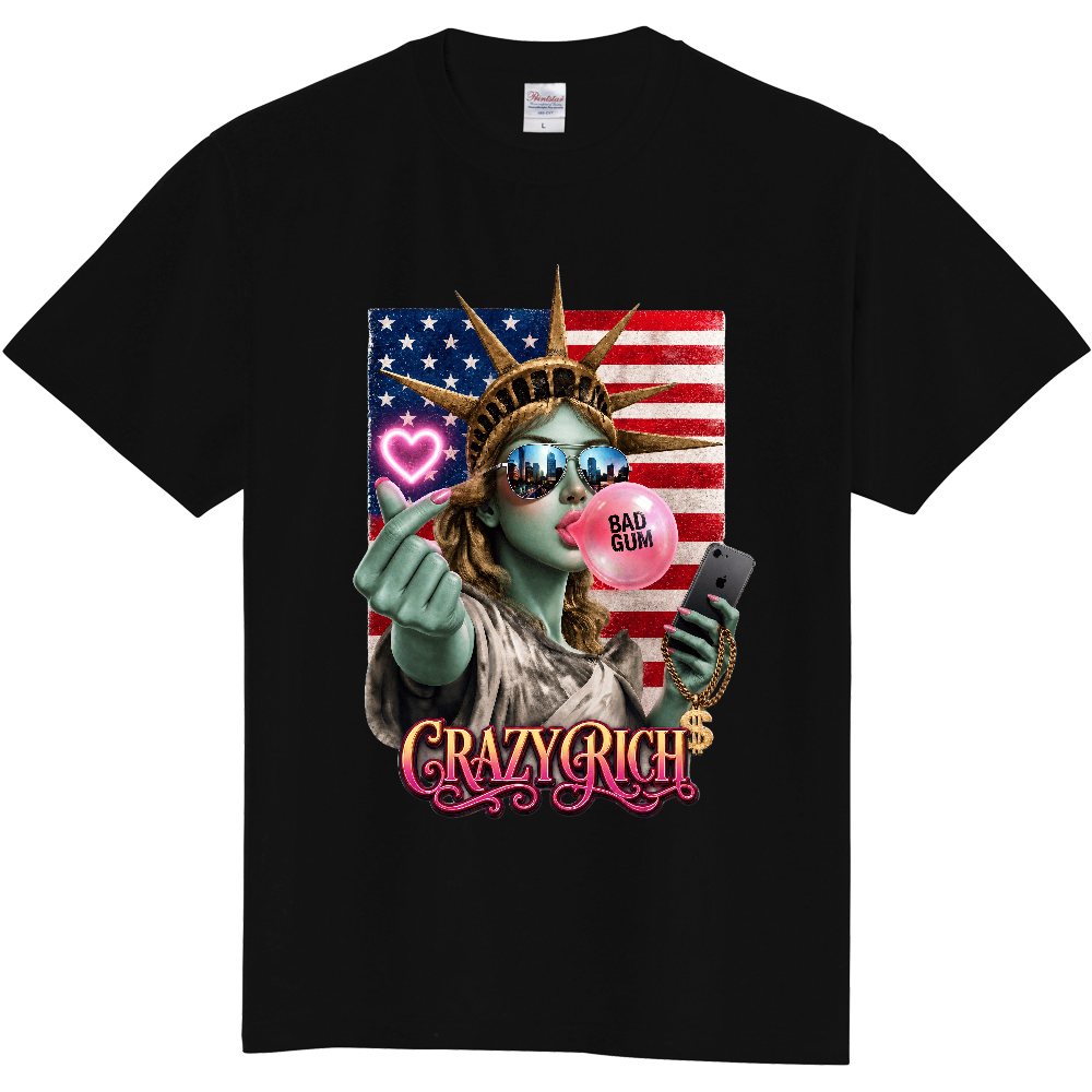 CRAZY RICH ポップアート ストリートTシャツ