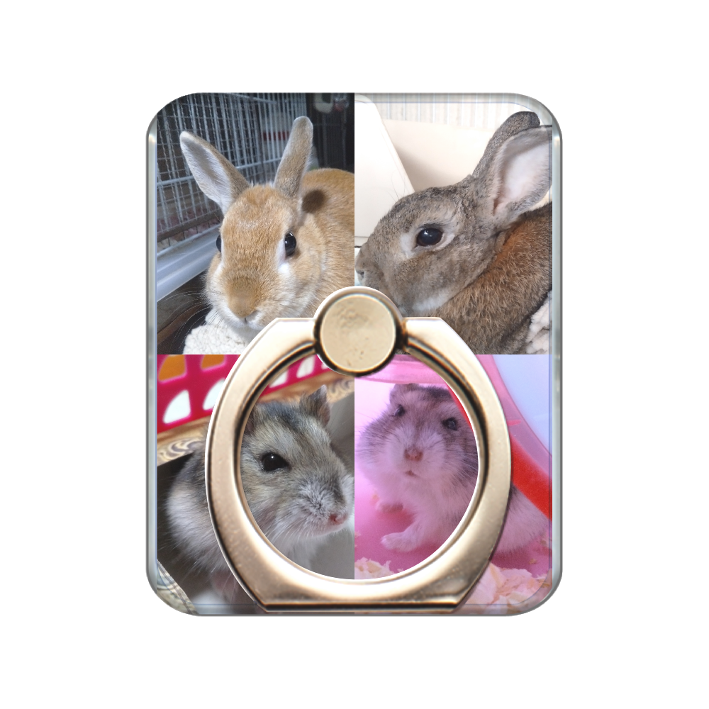 うさぎ&ハムスタースマホリング