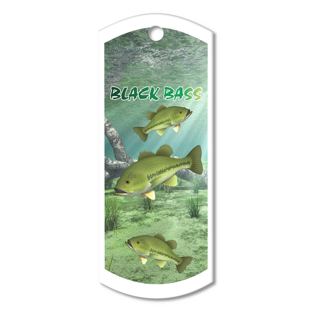 BLACK BASS_1C (アクリルキーホルダー タグ型 6cm)