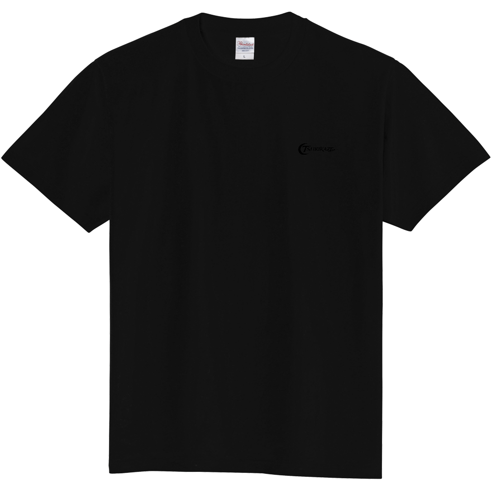 TSUKIKAZE ロゴTシャツ Black × Black