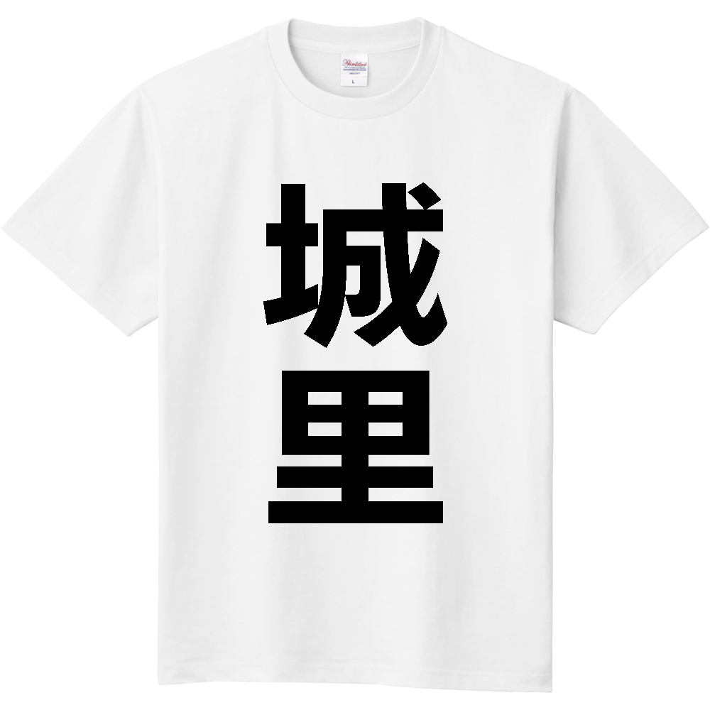 【市区町村】[茨城県] 城里町 「城里」 縦書き 文字 Tシャツ