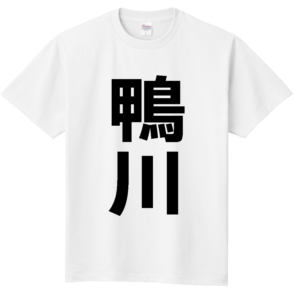 【市区町村】[千葉県] 鴨川市 「鴨川」 縦書き 文字 Tシャツ
