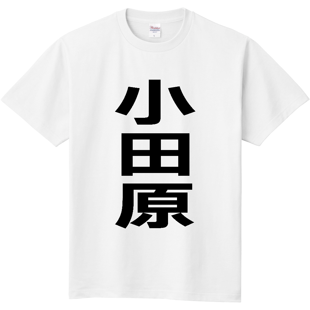 【市区町村】[神奈川県] 小田原市 「小田原」 縦書き 文字 Tシャツ