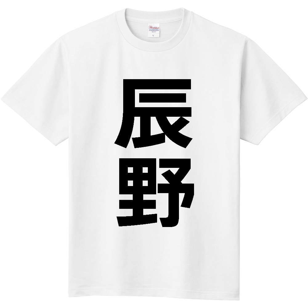 【市区町村】[長野県] 辰野町 「辰野」 縦書き 文字 Tシャツ