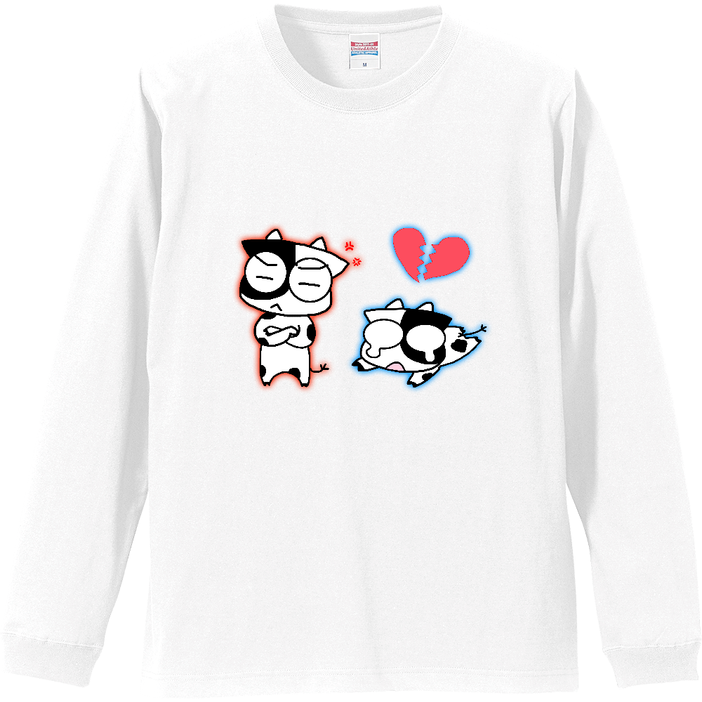 ハートブレイクうしくんリブ付 ロングスリーブＴシャツ