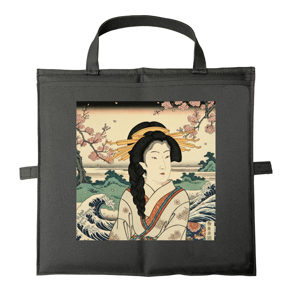 美人娘浮世絵　バッグにもなるシートクッション
