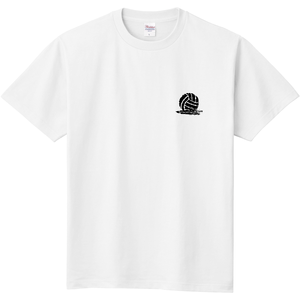 墨のバレーボールデザインTシャツ