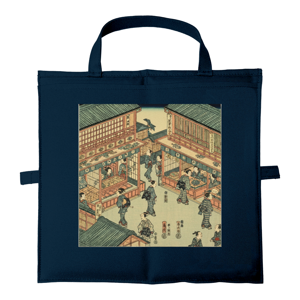 京都土産屋浮世絵　	バッグにもなるシートクッション