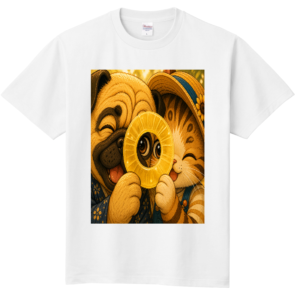 ふくまるとこはる「アメの日」記念1枚絵Tシャツ