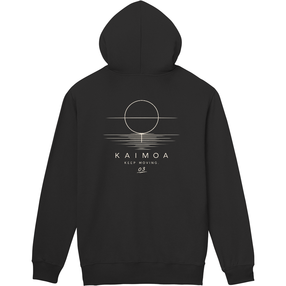 KAIMOA 03 KEEP MOVING ZIP HOODIE BLACK