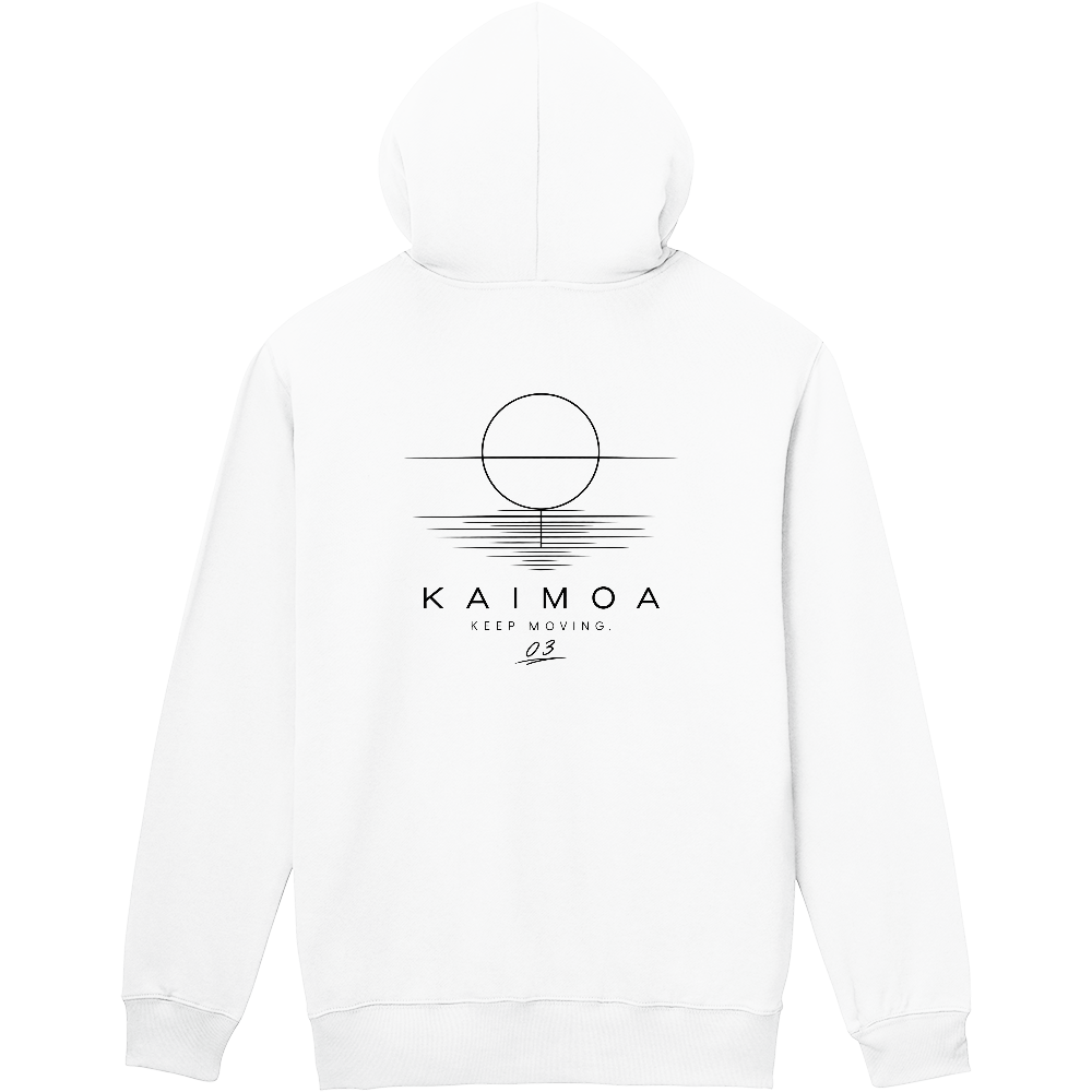 KAIMOA 03 KEEP MOVING ZIP HOODIE WHITE 