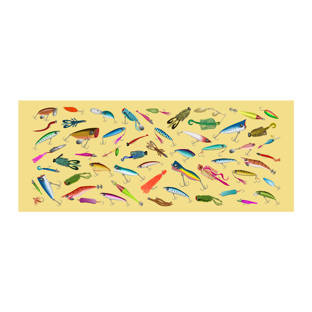LURE_1C_YL (高発色 全面印刷 表マイクロファイバーフェイスタオル)