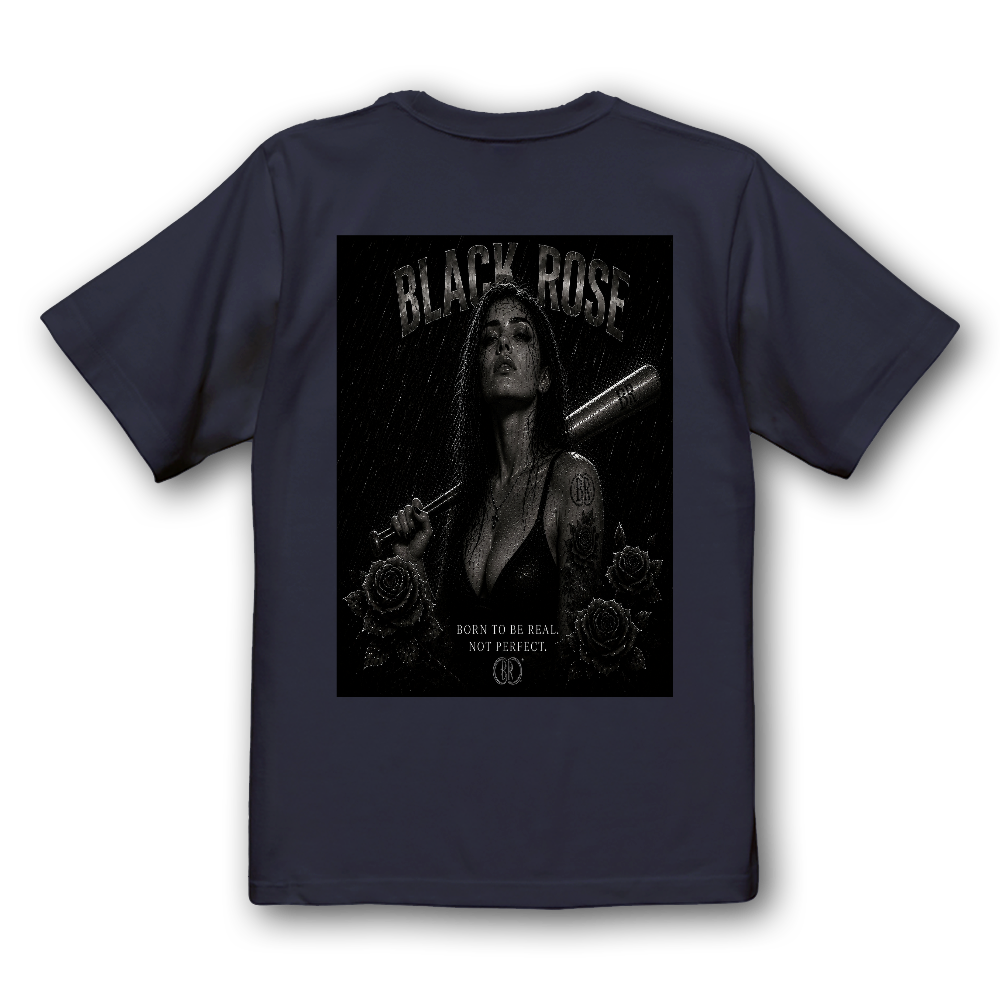 BLACK ROSE|反逆の黒薔薇 バックプリントTシャツ