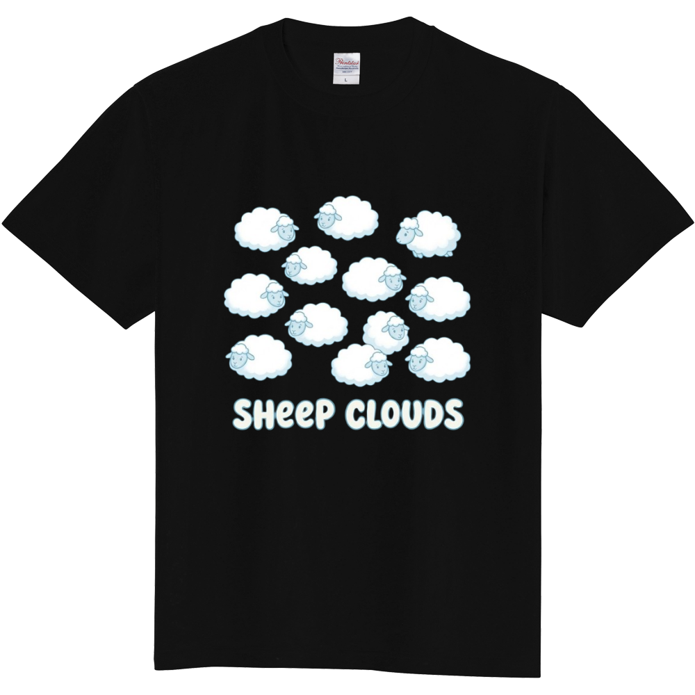 SHEEP   CLOUDS(ひつじ雲)黒Ｔ