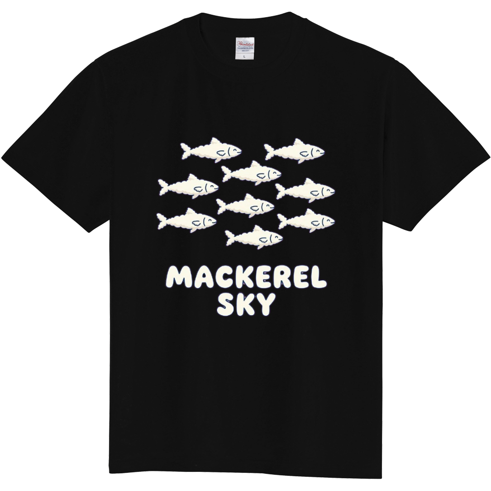 MACKEREL   SKY(マッカレル　スカイ)・いわし雲　黒Ｔ