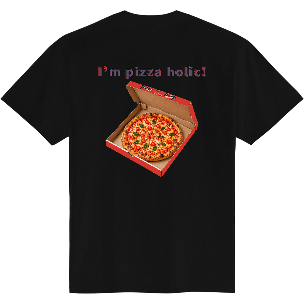 ピザTシャツ3部作<箱赤・背面>
