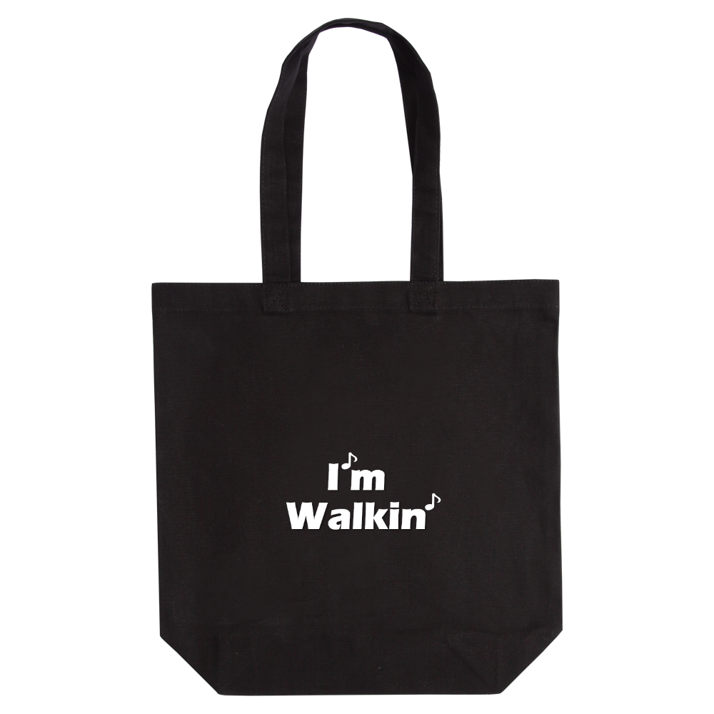 I'm Walkin'(アイムウォーキング) 定番トートバッグ(M)【白プリントあり】 No.2