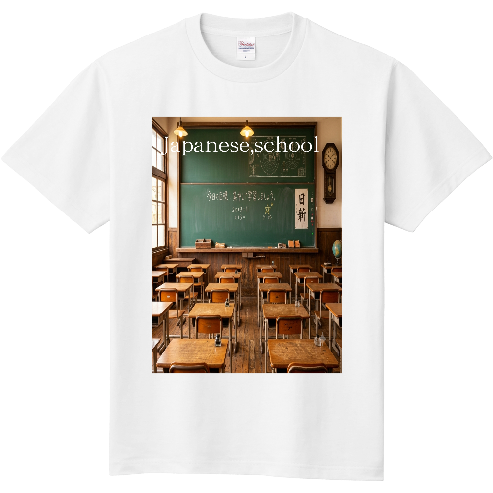 懐かしい教室Tシャツ