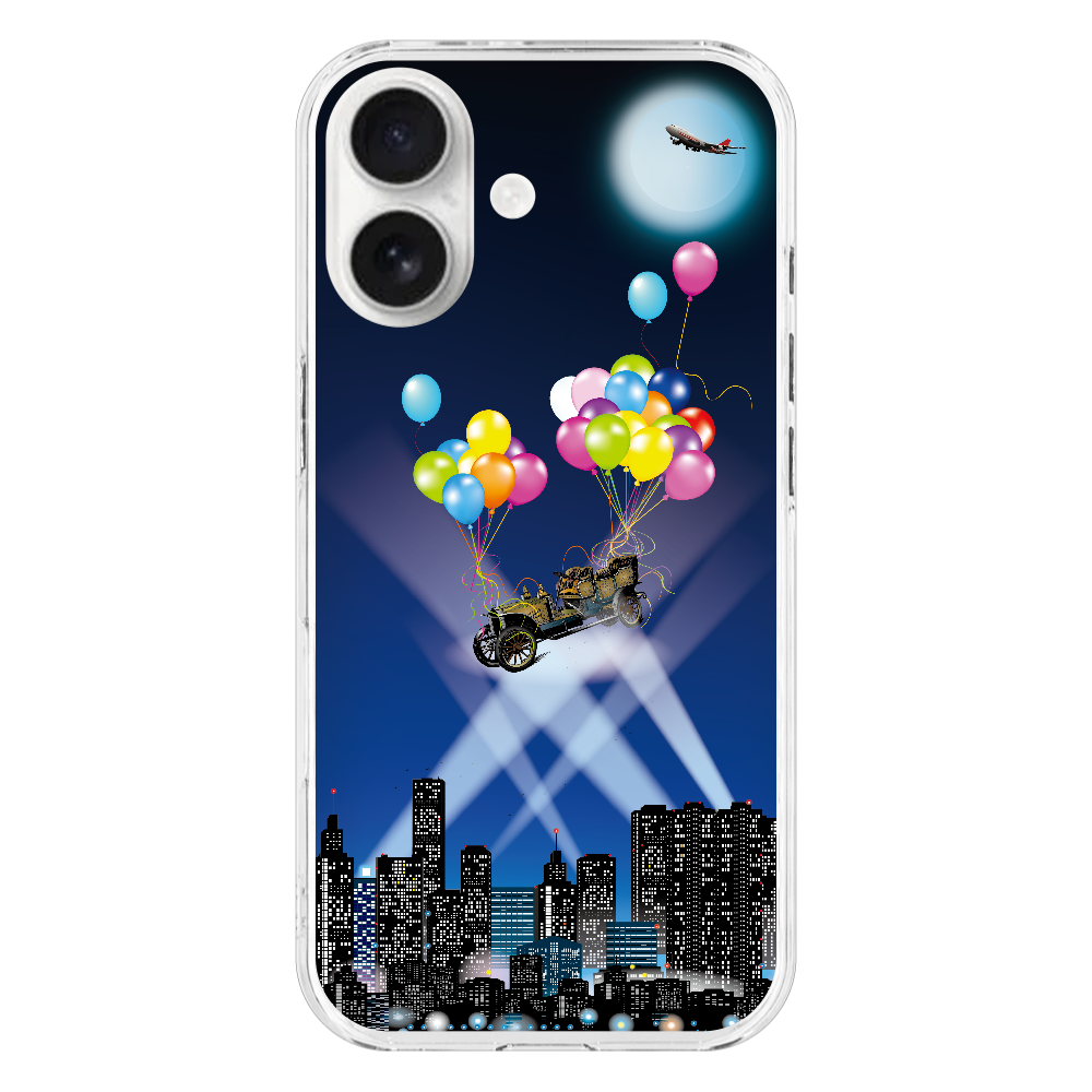 S170040 シュール『風船』HD iPhone17 (透明)(ハードケース)|PLATA