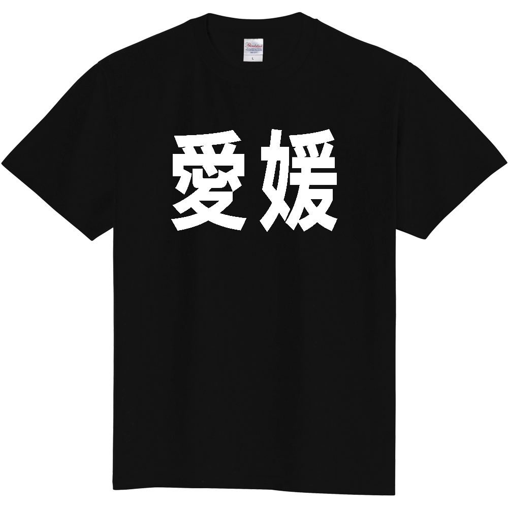 【都道府県】  「愛媛」 白文字 Tシャツ [愛媛県]