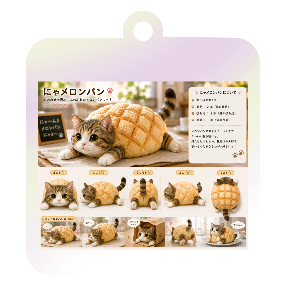 にゃメロンパン♬