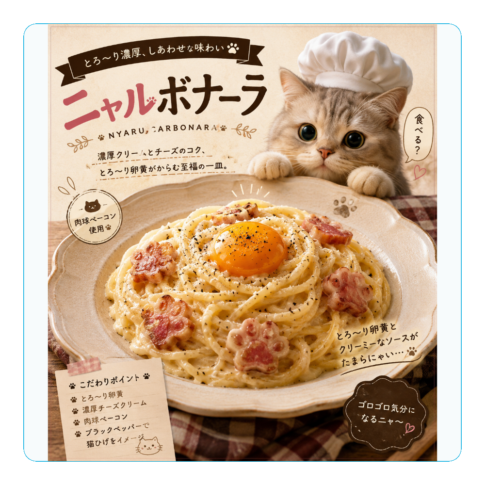 ニャルボナーラ♬