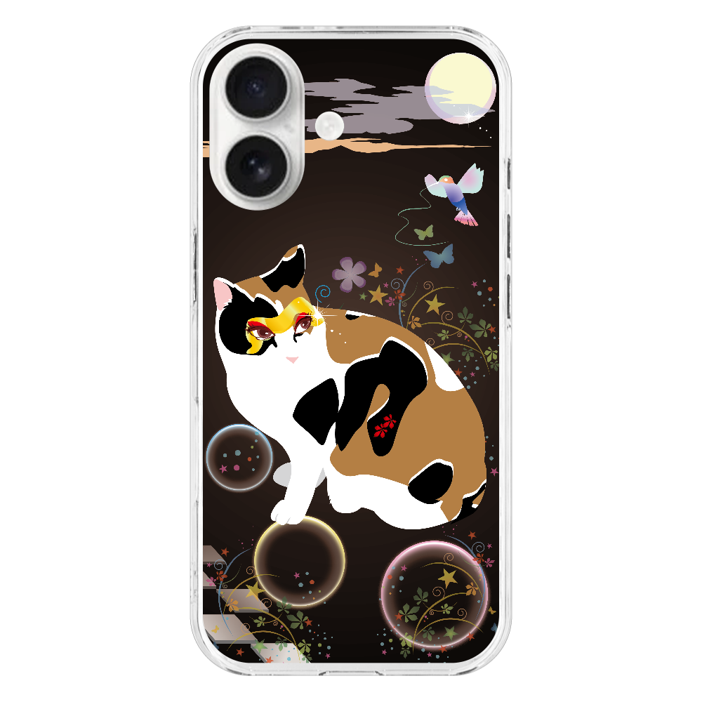S170043 浮世『猫』HD iPhone17 (透明)(ハードケース)|PLATA
