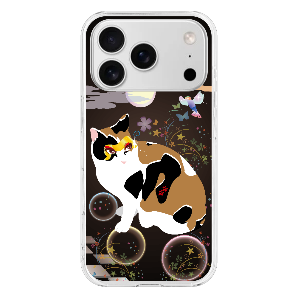 S17p043　浮世『猫』HD iPhone17pro (透明)(ハードケース)｜PLATA