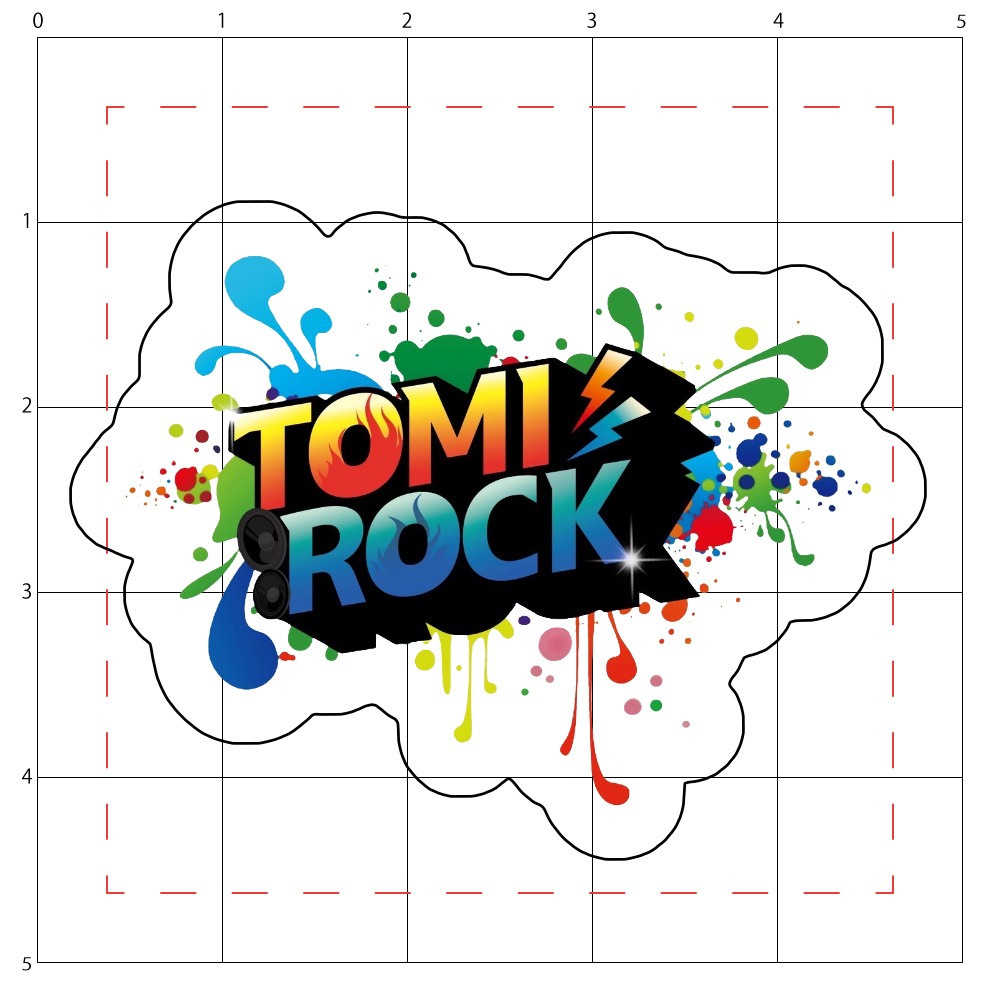 TOMIROCK オリジナルロゴ アクリルステッカー(5×5)
