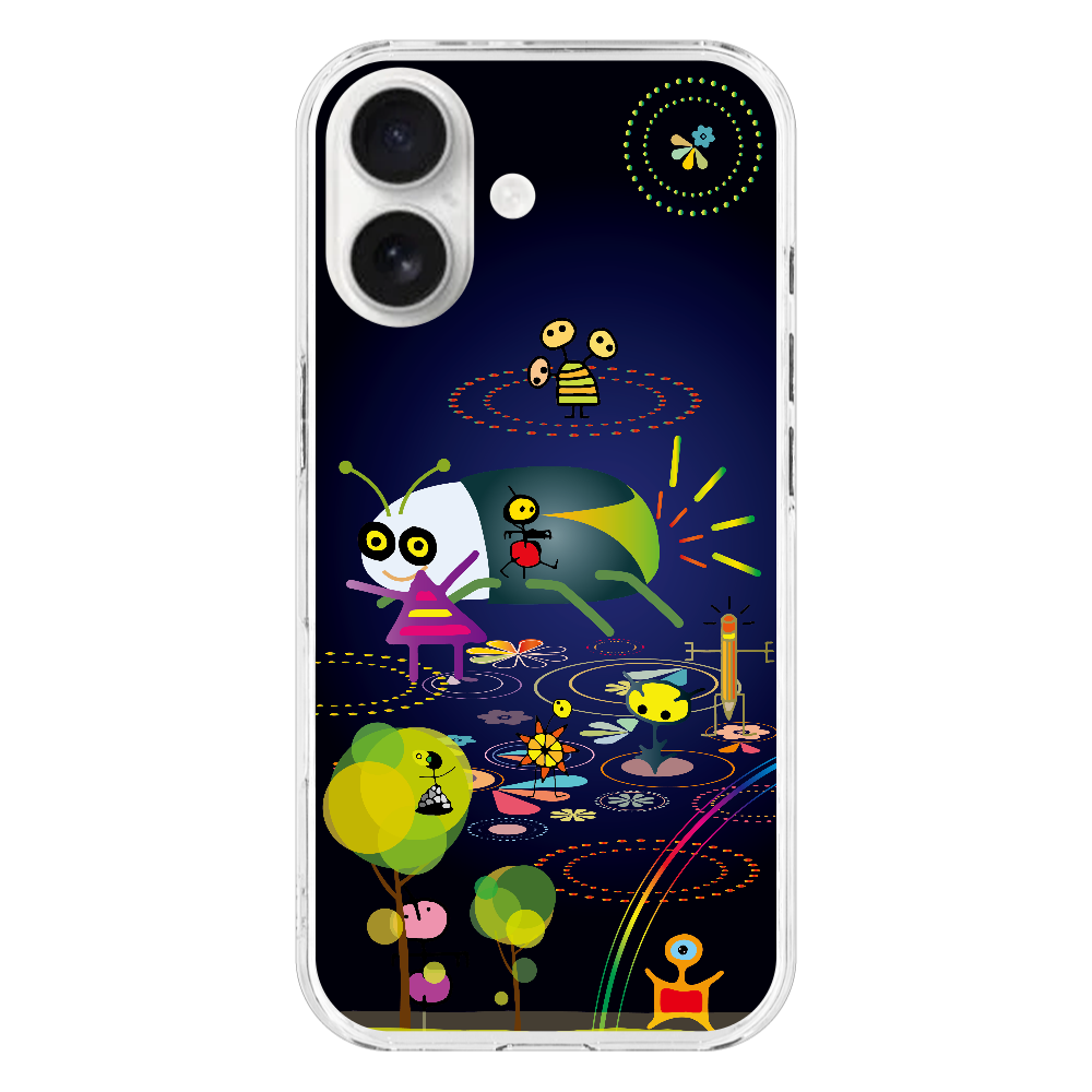 170046　ポップ『ホタル』HD  iPhone17 (透明)(ハードケース)｜PLATA