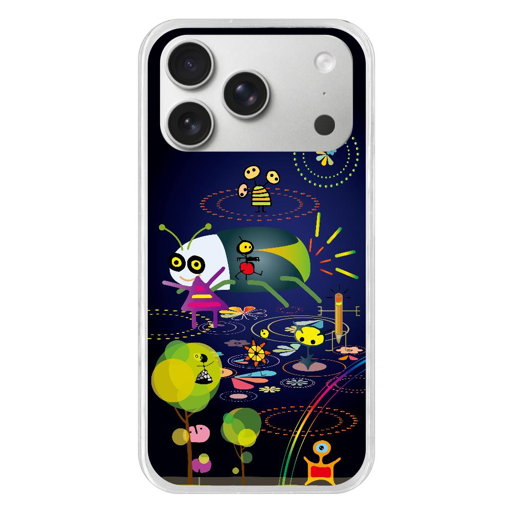 S17p047　ポップ『ホタル』TPU iPhone17 Pro TPUケース｜アングラベース