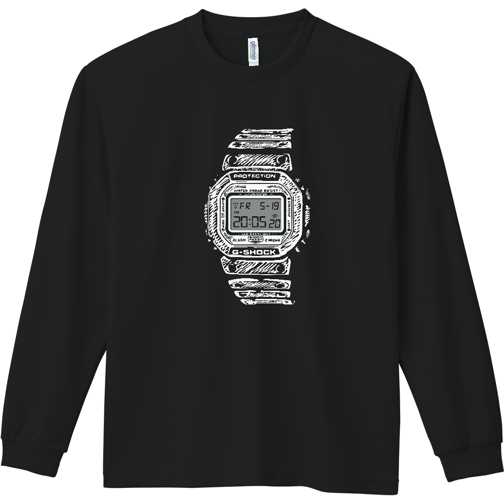ドライロンT 腕にデジタル時計(Digital watch on the wrist)
