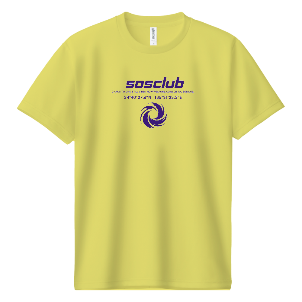 SOS CLUB ACTIVE TEE/YELLOW