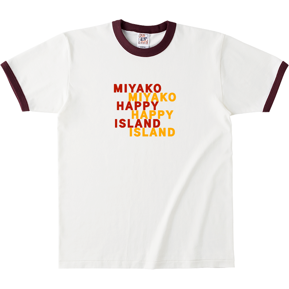 宮古島HAPPYリンガーTシャツ赤茶