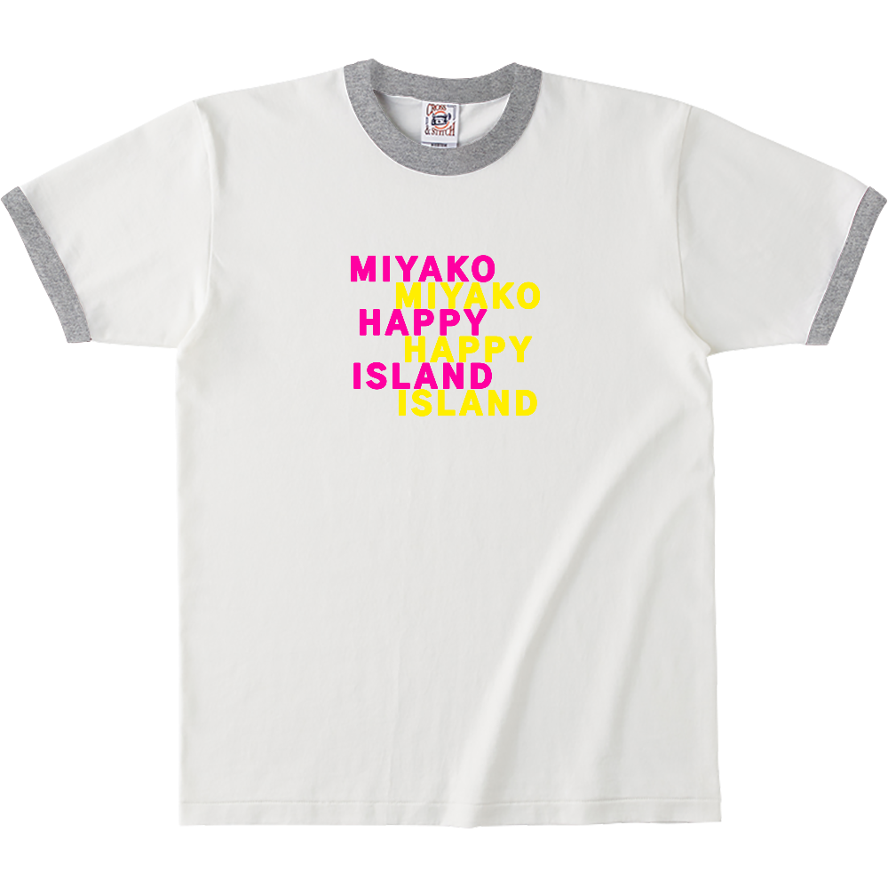宮古島HAPPYリンガーTシャツピンク