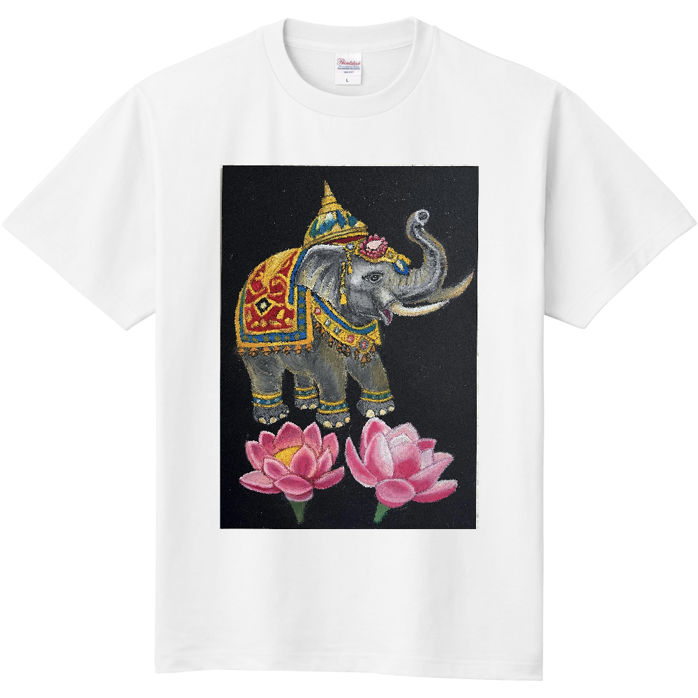 あなたに幸運を運びに来た象さん 半袖 Tシャツ