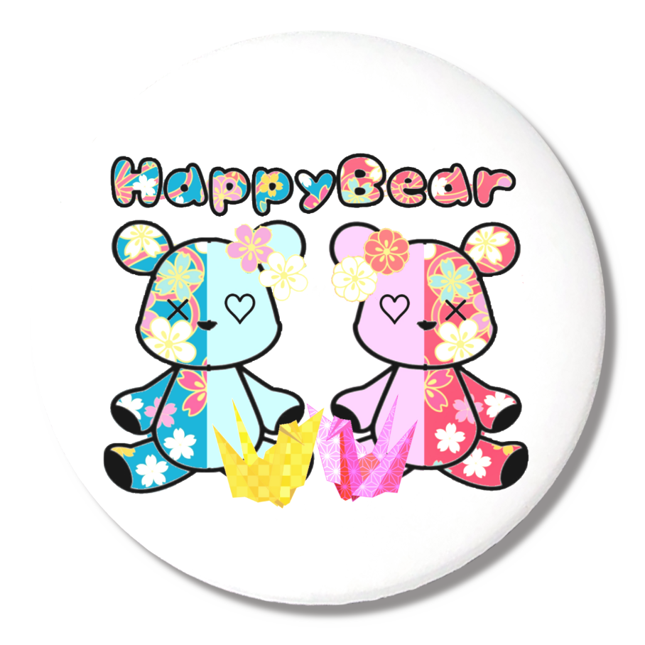 Happy♡Bear♡缶バッジ