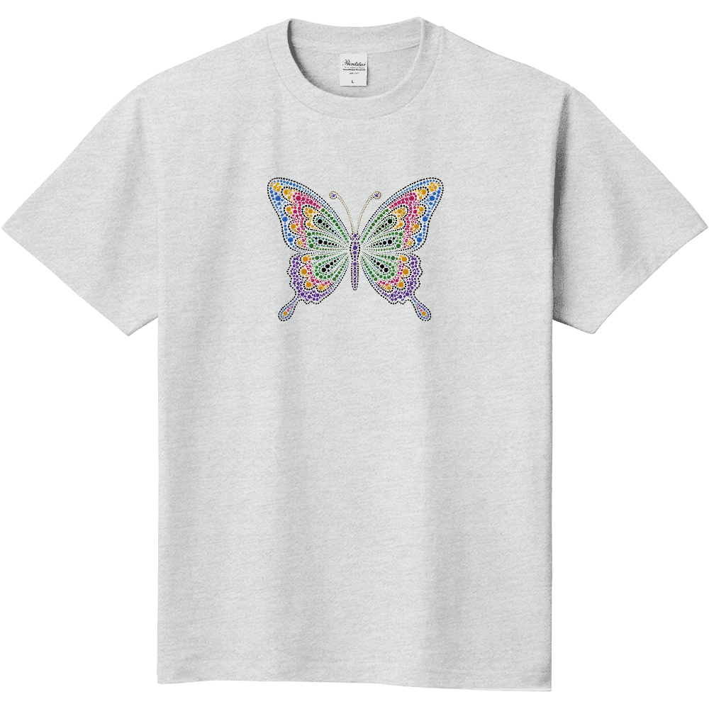 Tシャツ/アゲハ蝶/アッシュ