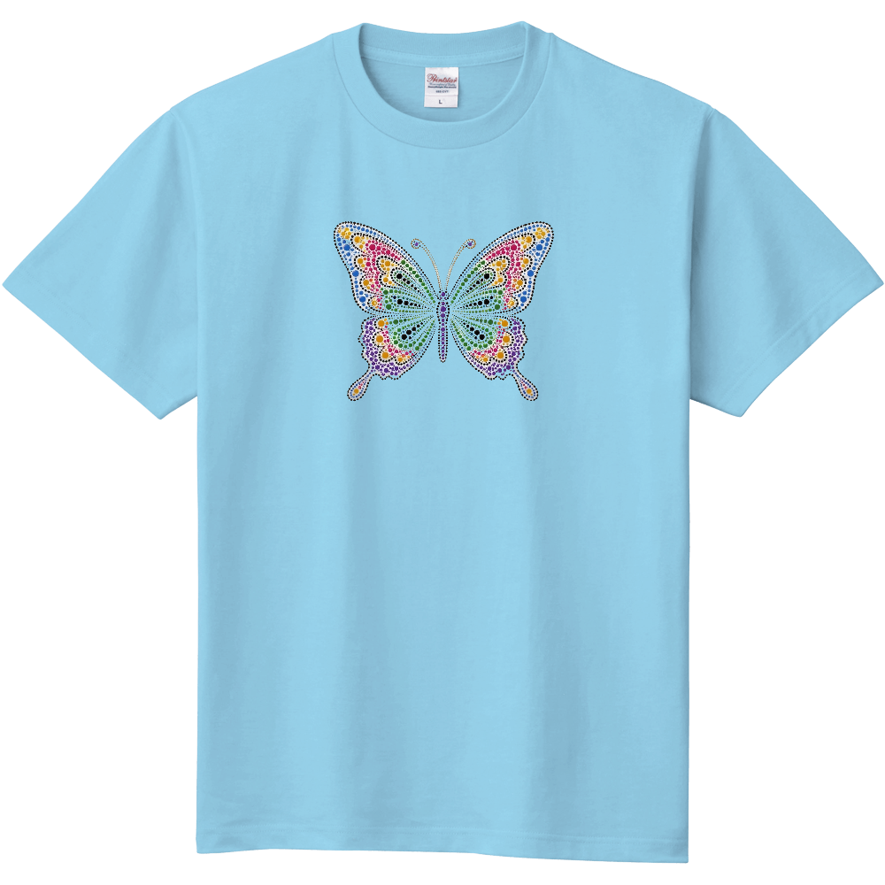 Tシャツ/アゲハ蝶/ライトブルー