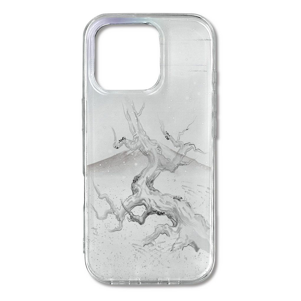 S16p068　水墨画『朽木』TPU iPhone16 Pro TPUケース