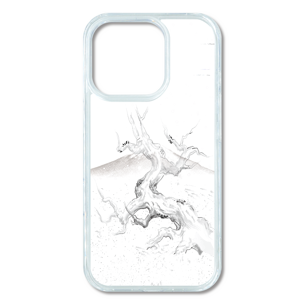 S16p069 水墨画『朽木』Mag iPhone16Pro MagSafe対応