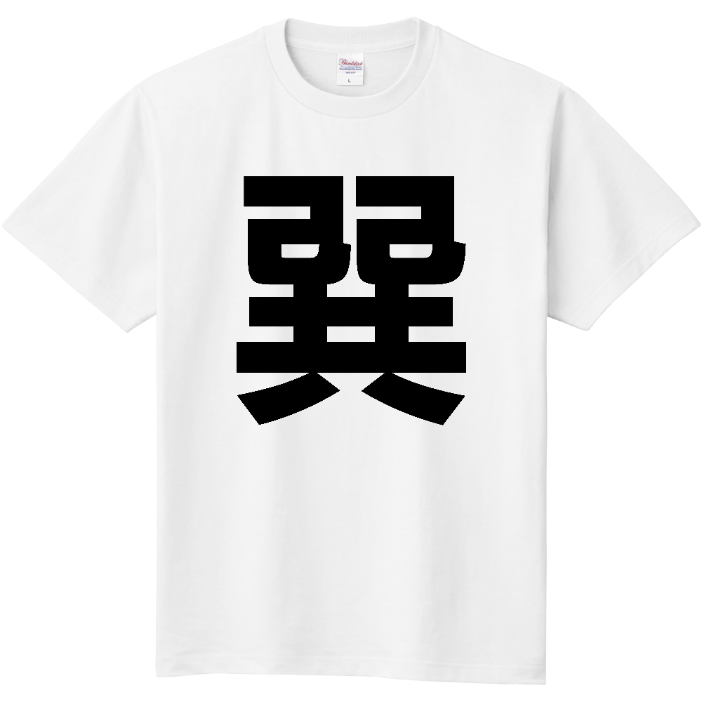 【苗字】  「巽」 縦 黒文字  Tシャツ 