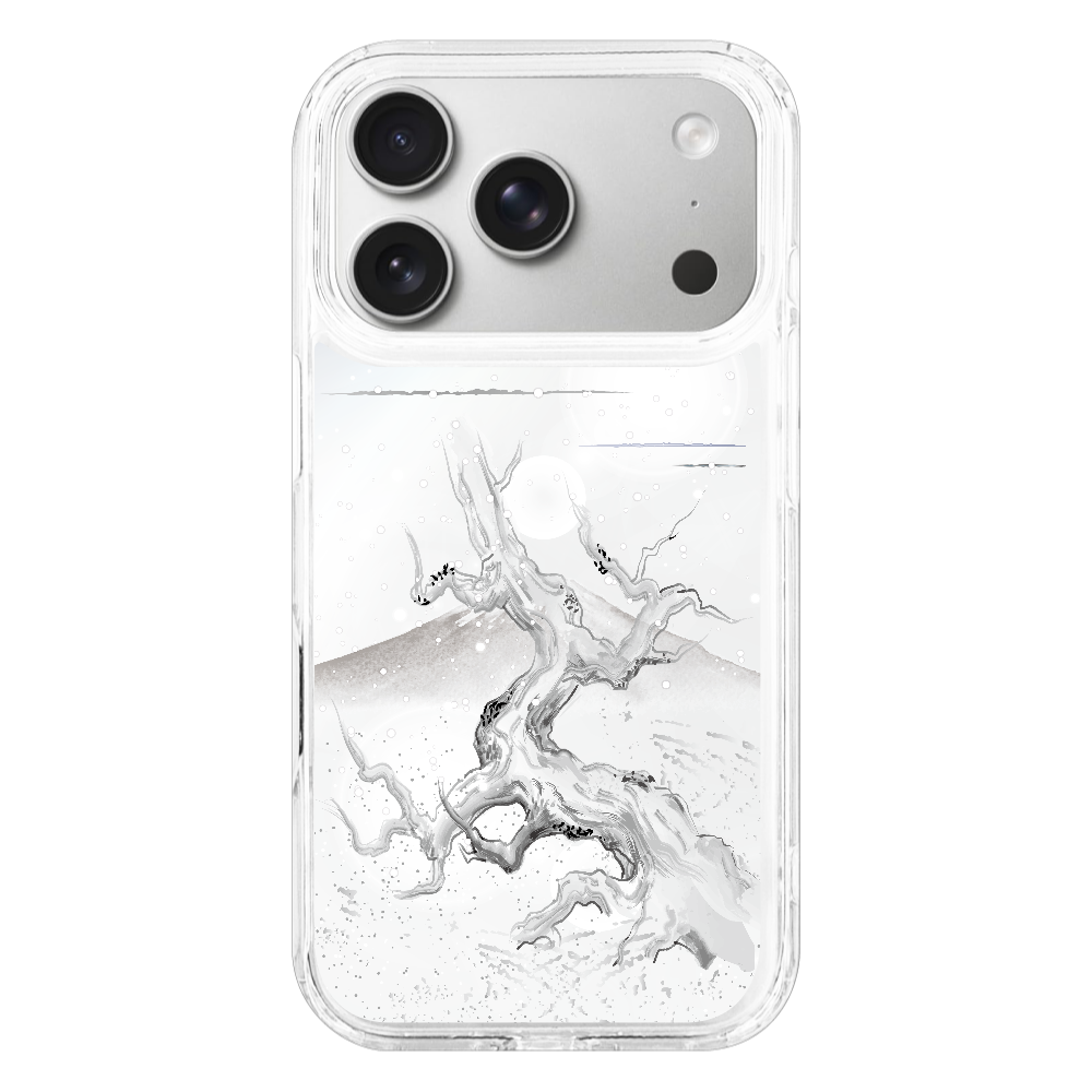 S17p069　水墨画『朽木』Mag iPhone17Pro MagSafe対応