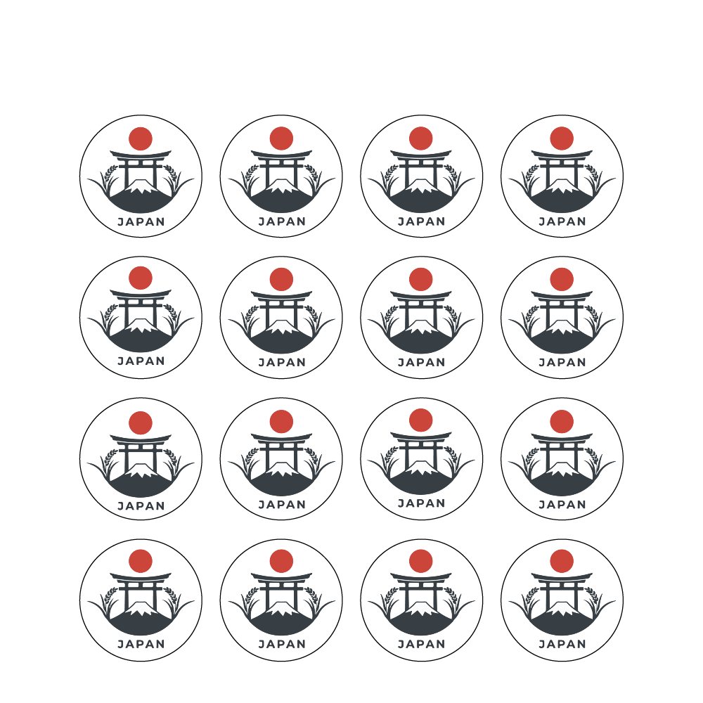 ひのもとフレークシール（16枚）