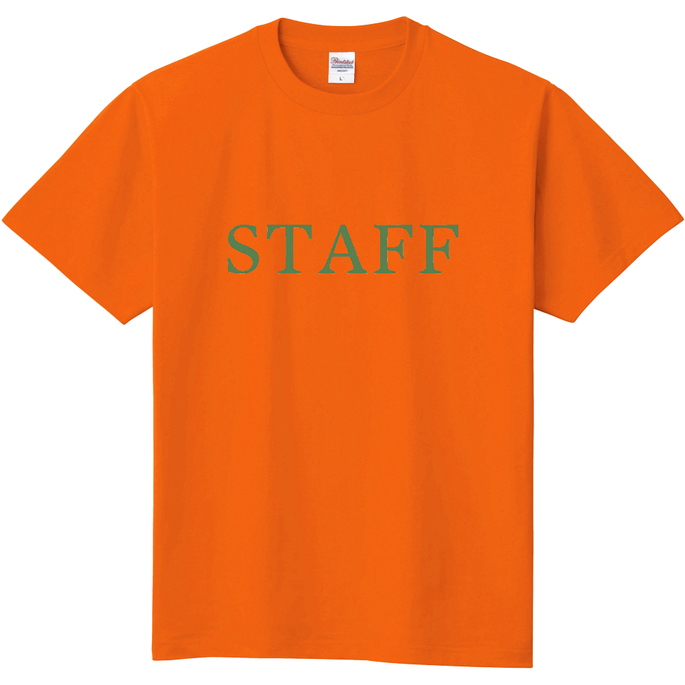 STAFF Tシャツ(明朝体緑文字)