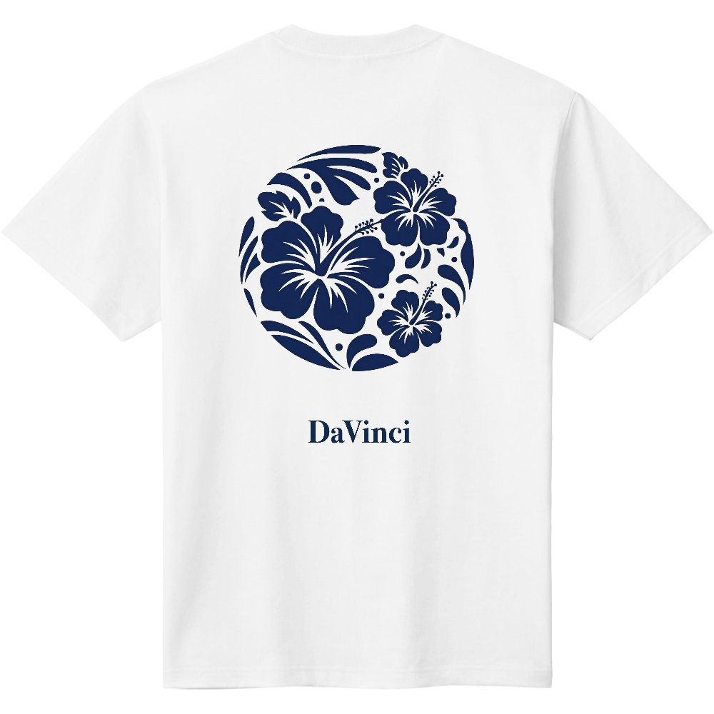 Tシャツ/ハイビスカス/ホワイト