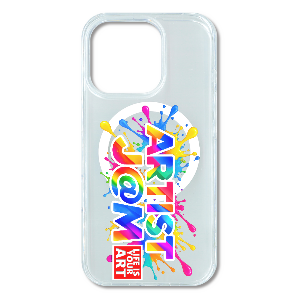 アーティストジャム スマホケース iPhone16Pro MagSafe対応 耐衝撃クリアケース （Artist J@M：デザイン16b）